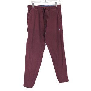 Mack Weldon For Daily Wear Ace Sweat Pants Men's Medium Tall Zip Pocket Burgandy